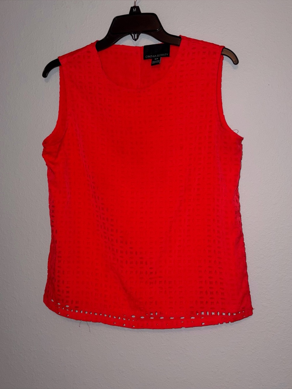 Cynthia Rowley Sleeveless Eyelet Top Size S/P